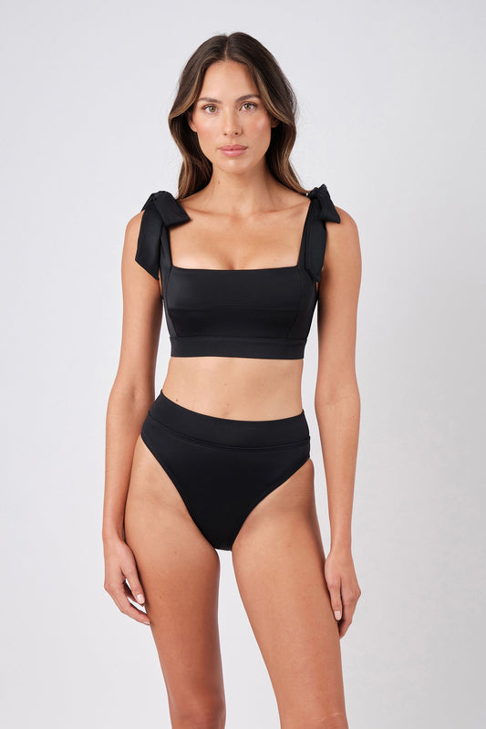 Classic Square Neck Bikini Bralette BLACK